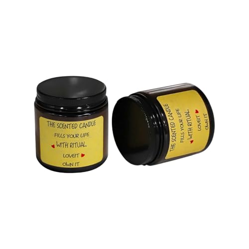 Vela aromática de soja en tarro de cristal TQUXNGA para regalo de cumpleaños y San Valentín 5