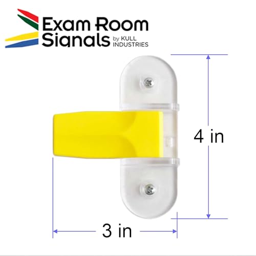 Kull Industries Exam Room Flags, Medical Door Flags for Doctor Offices, Hospitals, Clinics, Primary Color, Single Flag System, 3-Inch, Easy Identification, Durable, Reliable Door Sign, Yellow - Thumbnail 3