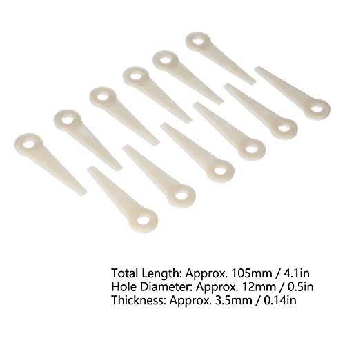Sunicon 24Pcs Lawn Mower Blades, Plastic Cutter Blades Lawn Mower Head Blade Replacement for 4111‑007‑1001 – Bild 3