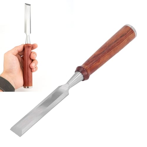 Wood Chisel, 20mm / 0.8in Alloy Steel Wood Working Chisel with Ergonomic Wood Handle for Woodworking, Carving, Slotting, Digging, Cutting