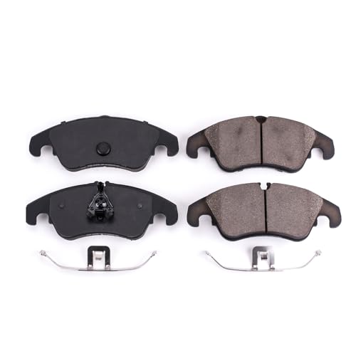 Image of PowerStop Front Brake Pads for Audi A4 2010-16 |A4 allroad 2013-16 |A4 Quattro 2009-16 |A5 2010-15 |A5 Quattro 2008-17 |Audi A6 2012-15 - Z17 Ceramic Brake Pads with Installation Hardware, 17-1322