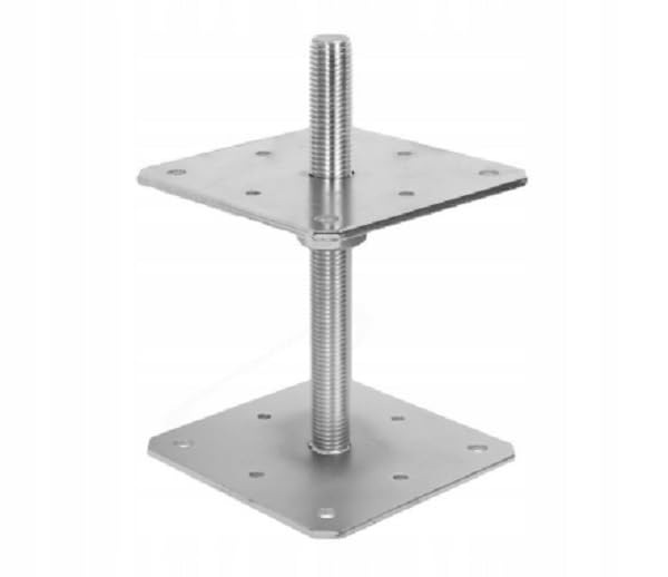 10 soportes para postes, anclajes para clavar, anclaje ajustable para atornillar, 160 x 160 x 250 mm, anclaje para postes de acero galvanizado, anclaje de suelo para postes de madera, zapatos