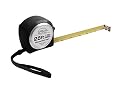 APOLLO TOOLS DT5002 25 Foot Measuring Tape with Fraction Markings 1 inch Nylon Blade, and 8’ Standout, Belt Clip and Wrist Strap, 2-3/4x 2-3/4 x 1-3/4, Black