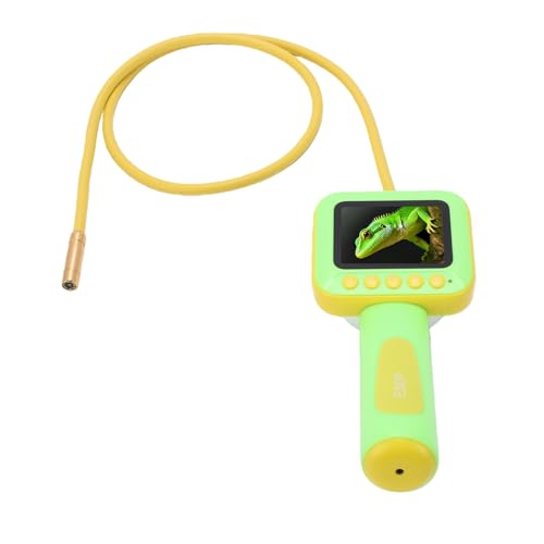 Huairdum Endoscopio para Niños con Cámara de 2MP y Pantalla de 2,4 Pulgadas, Cámara de Inspección Impermeable IP67, Endoscopio de Manguera Flexible con Botones Grandes, Ideal para Experimentos