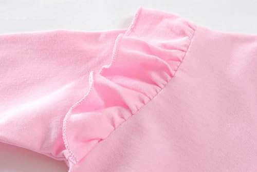 Girls Easter T Shirt Cute Bunny Easter Egg Tee Gnomes Chicks Happy Easter Clothes Pink Long Sleeves 2-7 Years3