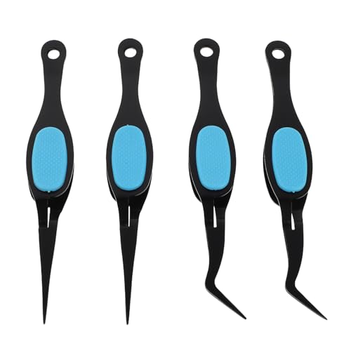 Pinzas para decoración de uñas Sewroro de acción inversa para manicura y aplicador preciso