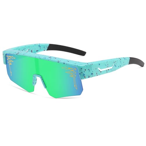 Image of FIXEROS Polarized Fit Over Glasses Sunglasses for Men Women Wrap Around Sports Goggles for Driving Cycling Fishing