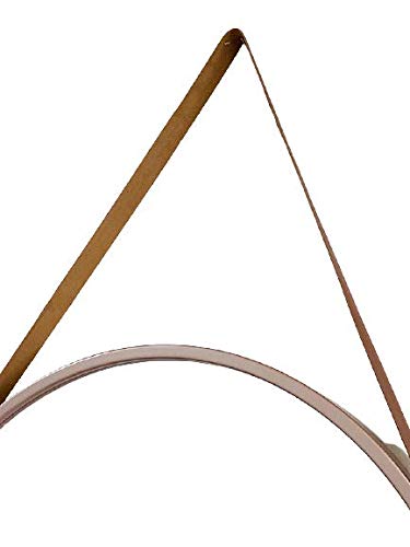 Espelho Redondo Com Alça de Couro - Adnet Bronze 45cm