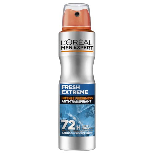 L'Oréal Paris, Men Expert, Fresh Extreme 72H Anti-Transpirant Deospray, mit Ultra-Cooling-Effekt, intensiver Schutz gegen Geruch, Aerosol… – Ansicht 1