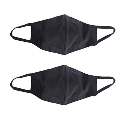 Combo 05 Máscaras de Tecido Não Descartável Protetiva Dupla Camada Slim Fitness Fashion Preto
