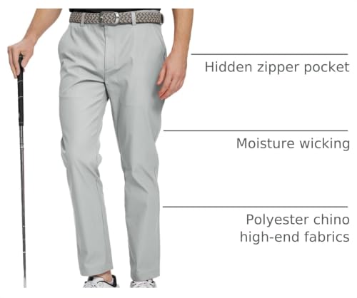 Image of M MAELREG Golf Pants Men Quick Dry - 30 inch /32 inch /34 inch Stretch Lightweight 5 Pockets Water-Resistant Casual Mens Dress Pants