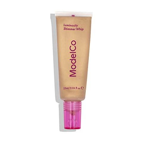 ModelCo Luminosity Shimmer Whip Highlighter - Universally Flattering - Suitable For All Skin Tones - Creates A Glowing Complexion - Lightweight And Pigmented - Evens Skin Tone - Champagne - 0.84 Oz Cover