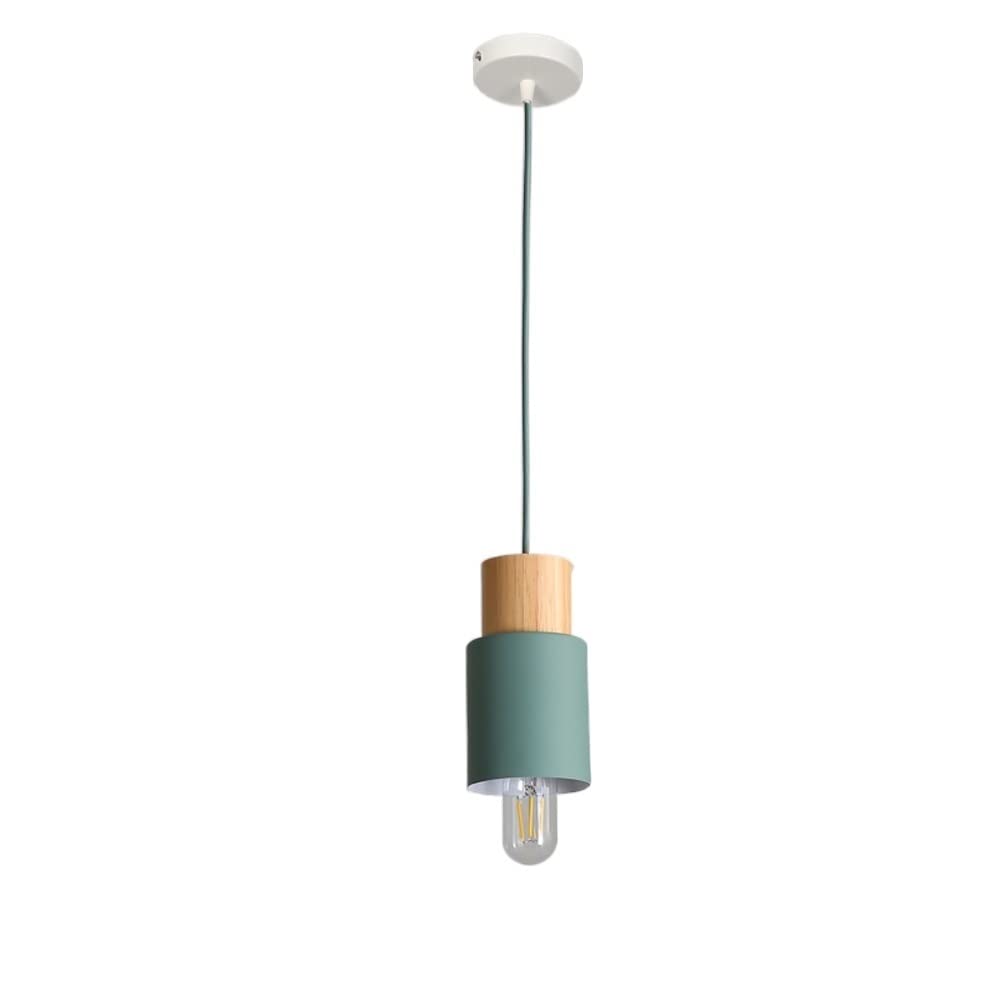 SXECAEPS Modern creative chandelier E27 Colorful Aluminum Pendant Light - Adjustable for Dining Room, Kitchen, and Study(Green)