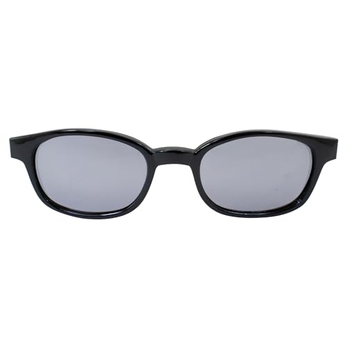 Pacific Coast Original KD's Biker Sunglasses (Black Frame/Silver Mirror Lens)2