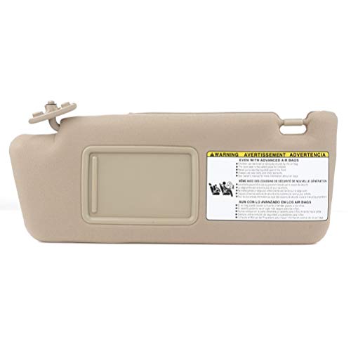 Beige Left Driver Side Car Sun Visor without Sunroof for 2005-2014 For Toyota For Tacoma,Replacement Assembly 74320-04180-E1,74320-04181-E1,74320-AD060-E0 (with mirror) by SCITOO - Image 3