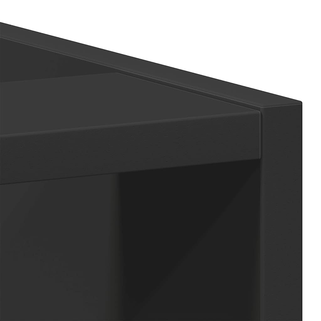 vidaXL Unterschrank Riga Schwarz 40x44,5x81,5 cm Holzwerkstoff,Küchenschrank, Gastronomieschrank, Gastro Möbel, Küchenmöbel, Aufbewahrungsschrank