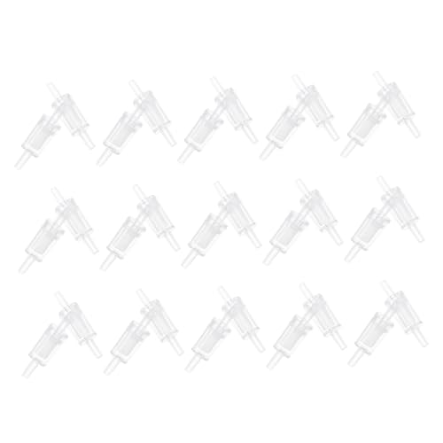 iplusmile 30個 水槽の逆止弁 逆止エアポンプ 水族館逆止弁 水族館チェックバルブ エアポンプバルブ 水槽の流量制御弁 プロストップバルブ 水槽の付属品 プラスチック Transparent