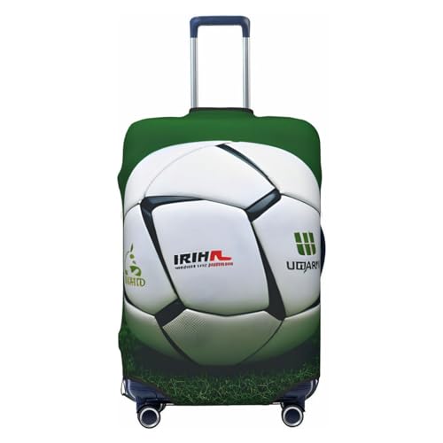 White Soccer Ball Luggage Covers For Suitcase Approved,Suitcase Cover Protector Fit 18-32 InchLuggage, Small