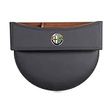 DAPHGL Car Seat Gap Storage Box For Alfa Romeo Sportiva Giulia Stelvio Mito Giulietta Tonale, Pu Leather Console Side Pocket Organizer Filler-Box Accessories(Color:black)