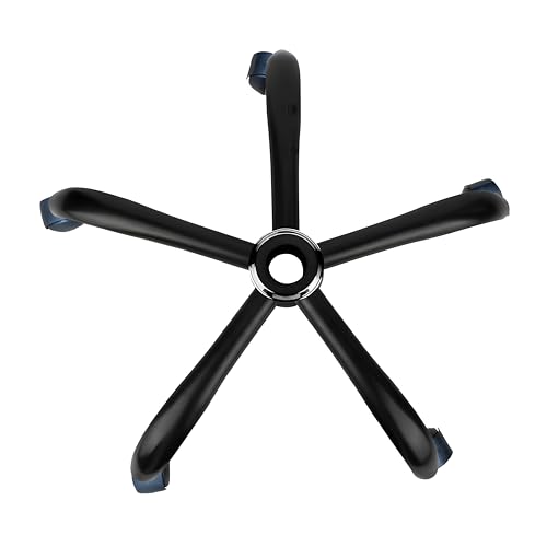 MRC Chairs Parts/Chair Accessories/Heavy Duty Chair Base with Wheels/Chair Stand/Stand Replacement/Metal 25" Inches with Nylon Wheels (Black)