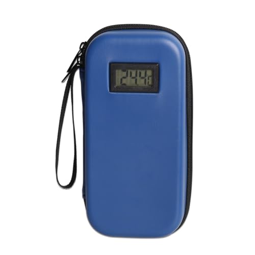 Qsvbeeqj Bolsa de viaje aislada con control de temperatura en tiempo real y bolsa de hielo reutilizable para el transporte fresco de medicamentos