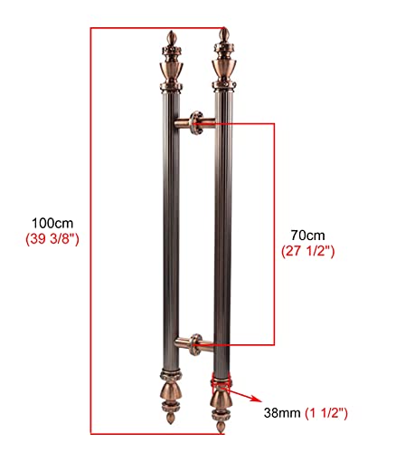 Poignée coulissante double face pour résoudre les problèmes d'ouverture sur porte en verre