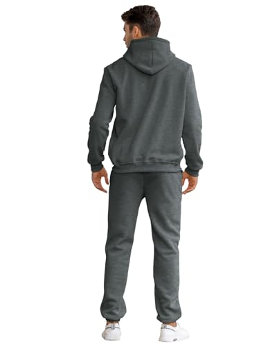 Image of Men's Sweatsuits Set 2 Piece Hoodie Outfit Jogging Tracksuits for Men Casual Athletic Long Sleeve Pullover Suit Set