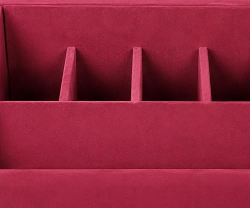 Image of La Trove 5 Slot Belt Organizer Display Tray for Men, Dark Pink | Stackable tray keeps formal, casual and leather belts arranged neatly in wardrobe, closet, drawer, dresser or dressing table