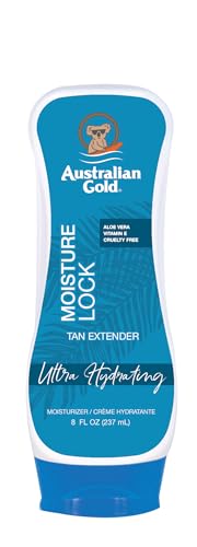 Australian Gold Moisture Lock Tan Extender Moisturizing Lotion, 8 Ounce | Nourish Skin and Lock in Color | Enriched with Aloe & Vitamin E