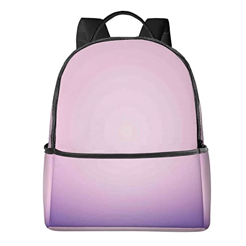 AMRANDOM Unisex Backpack Multipurpose Rucksack Anti Theft Backpacks with Padded Straps Big Capacity Backpack Pink And Purple Ombre Print Fashion Backpack