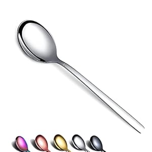 Berglander 6 eetlepels, roestvrijstalen eetlepel servies, glanzende moderne eetlepels en eetlepel set vaatwasmachinebestendig