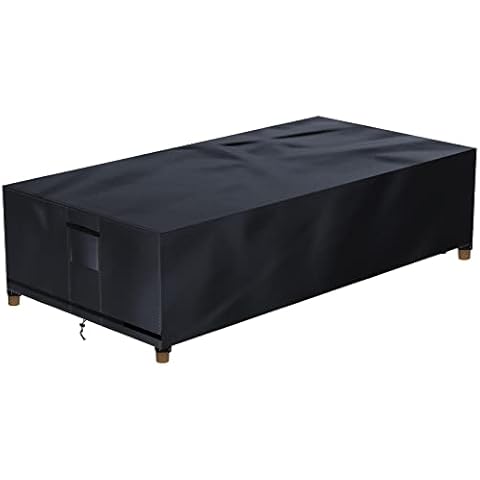 iropro Garden Furniture Covers Waterproof 420D Heavy Duty Outdoor Table Cover Rectangular Rattan Patio Furniture Cover for Outside (315 x 160 x 74cm) Cover