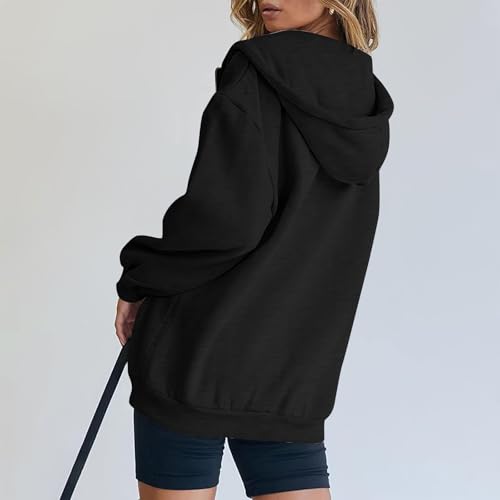 GOFULY Zip Up Hoodies For Women Oversized Fleece Fall Lightweight Sweatshirts Long Sleeve Hooded Jacket With Pocket Clothes4