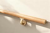 11FT Handrails for indoor&outdoor stairs,deck,slope,Modern Aluminum Handrail Set, Wall-Mounted with Zinc-Alloy Brackets，Crafted from aluminum alloy (not solid wood) rust-free (Cherry Wood Grain, 11FT)