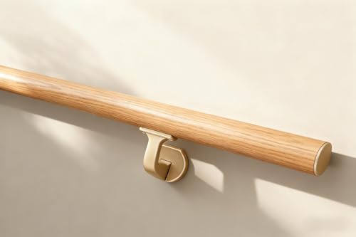 11FT Handrails for indoor&outdoor stairs,deck,slope,Modern Aluminum Handrail Set, Wall-Mounted with