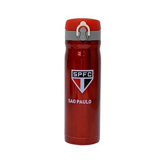 Garrafa Térmica São Paulo FC 450ml Inox Original Resistente