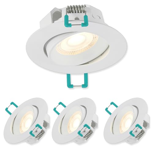 SYLVANIA LED Einbaustrahler 230V | 3er Pack | Warmweiß | LED Spots Ø 68 mm | Schwenkbar | Deckenspots für Wohnzimmer, Badezimmer, Küche