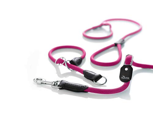 HUNTER Vario-Hundeleine FREESTYLE, Farbe: schwarz, stufenlos verstellbare Länge, robustes & griffiges Tau, wetterfest & pflegeleicht, perfekt für Alltag & Training, Größe: 10/260