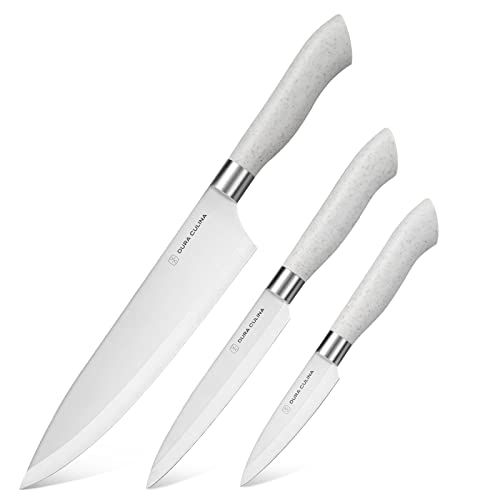 DURA LIVING EcoCut 3-Piece Kitchen Knife Set - High Carbon