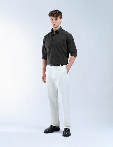 Image of Flying Machine Men's Regular Fit Shirt | Solid | Long Sleeves | Shirt for Man