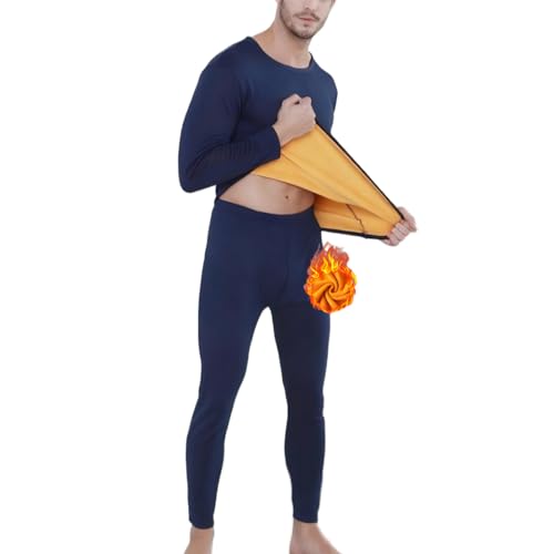 Ouruikia Men's Ultra Heavyweight Thermal Underwear Set Fleece Lined Base Layer Top Bottom Long Johns for Extreme Cold Weather