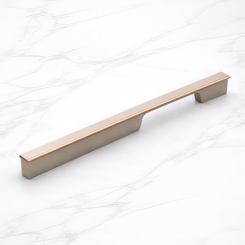 Image of Altroz Modern Handle for Wardrobe /Cabinet Handle /Pull Handle for Wardrobe /Cupboard Handle (288mm Hole to Hole) Aluminum - White Pearl /G.Brown (Pack of 1)-| 3 Years Warranty |