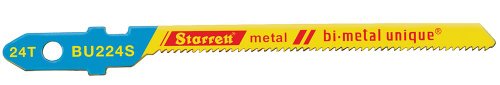 Starrett BU224S-2 Bi-Metal Unique Unified Shank Metal Cutting Jig Saw Blade, Scroll Tooth