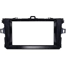 YuYue Radio Stereo Panel for 2008-2010 Toyota Corolla 2 Din Car Radio Frame Fascia Panel DVD Stereo CD Panel Dash Mount Refit Installation Trim Kit Frame Black