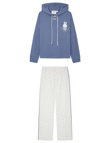 Women' Secret, Mujer, Pijama 1% Algodón Capucha Miffy, Forever Blue, XL