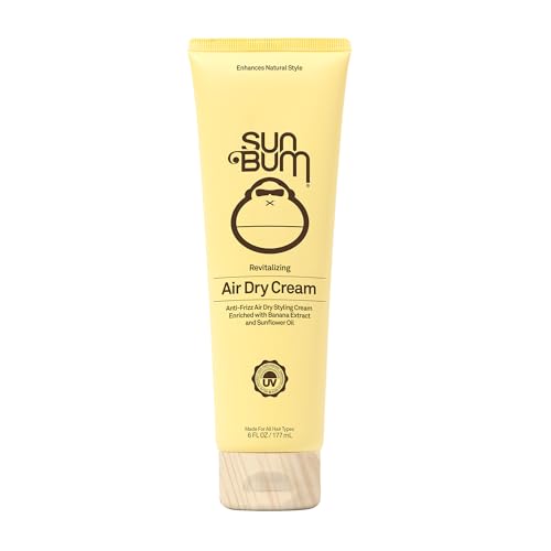 Sun Bum Revitalizing Air Dry Cream - Anti Frizz Styling Cream with Banana Extract and Sunflower Oil...
