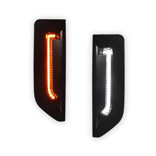 SASFDSG Intermitentes Laterales Para Ford Para Bronco 2021 2022 2023 2024 LED Ámbar Doble Color Indicador Lateral Delantero Señal Giro W Luz Estacionamiento Intermitente lateral