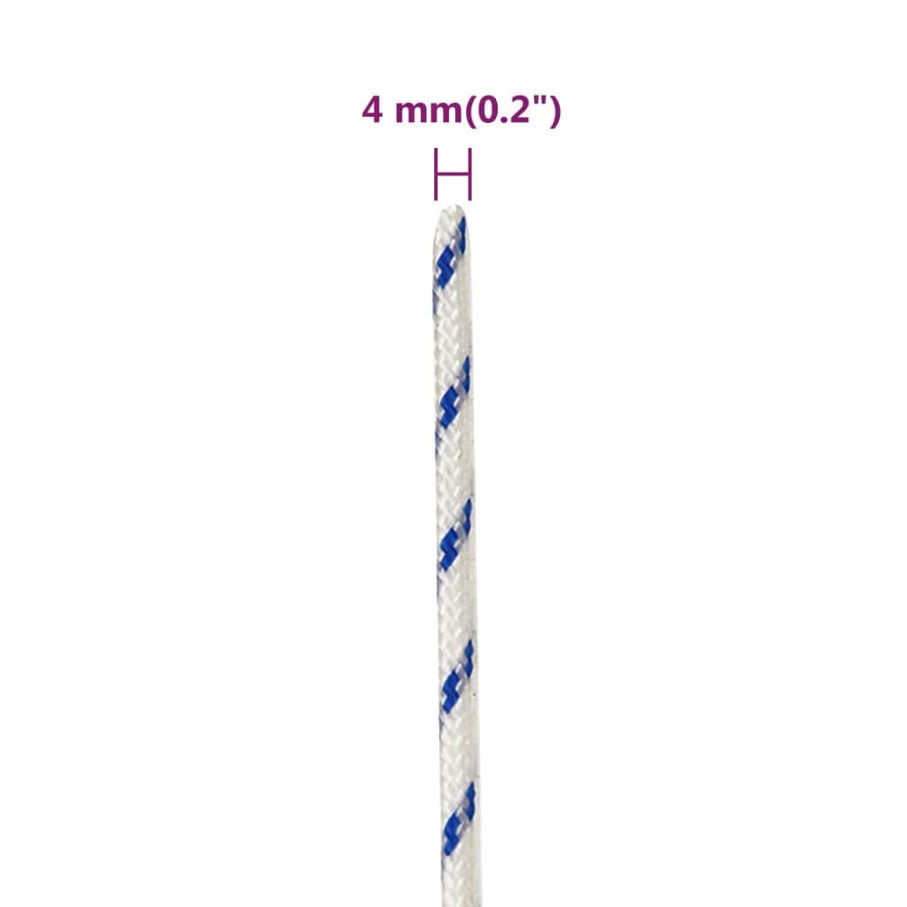 Corde de bateau Blanc 4 mm 500 m polypropylène
