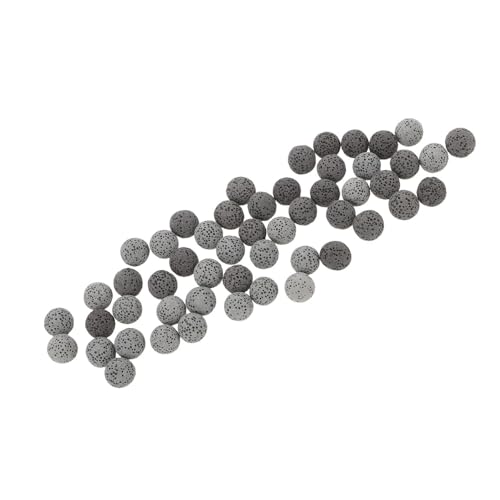 Mikinona Difusor Pasivo de Piedra Volcánica Natural 12 Mm, Juego 2 Paquetes (Negro y Gris Oscuro), 26 Unidades, Aromaterapia sin Llama para Ambiente Fresco y Decoración del Hogar