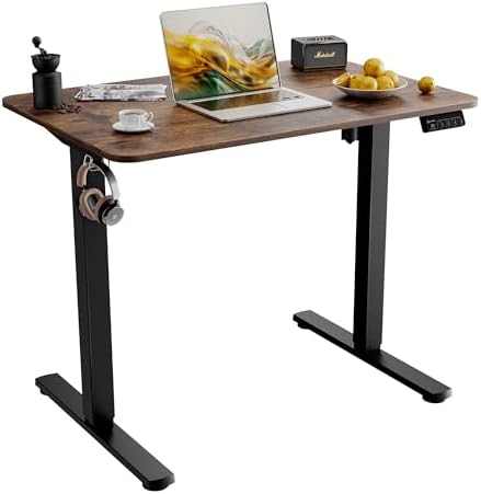 ERGOMAKER Mesa Elétrica De 35", Altura Ajustável, Para Sentar E L...